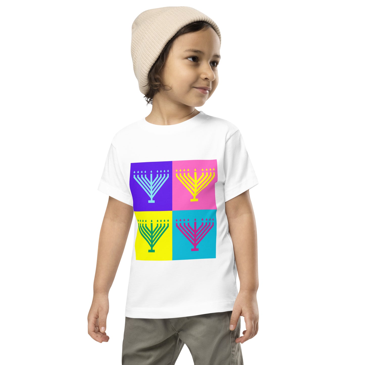 Toddler Pop Art Menorah Tee