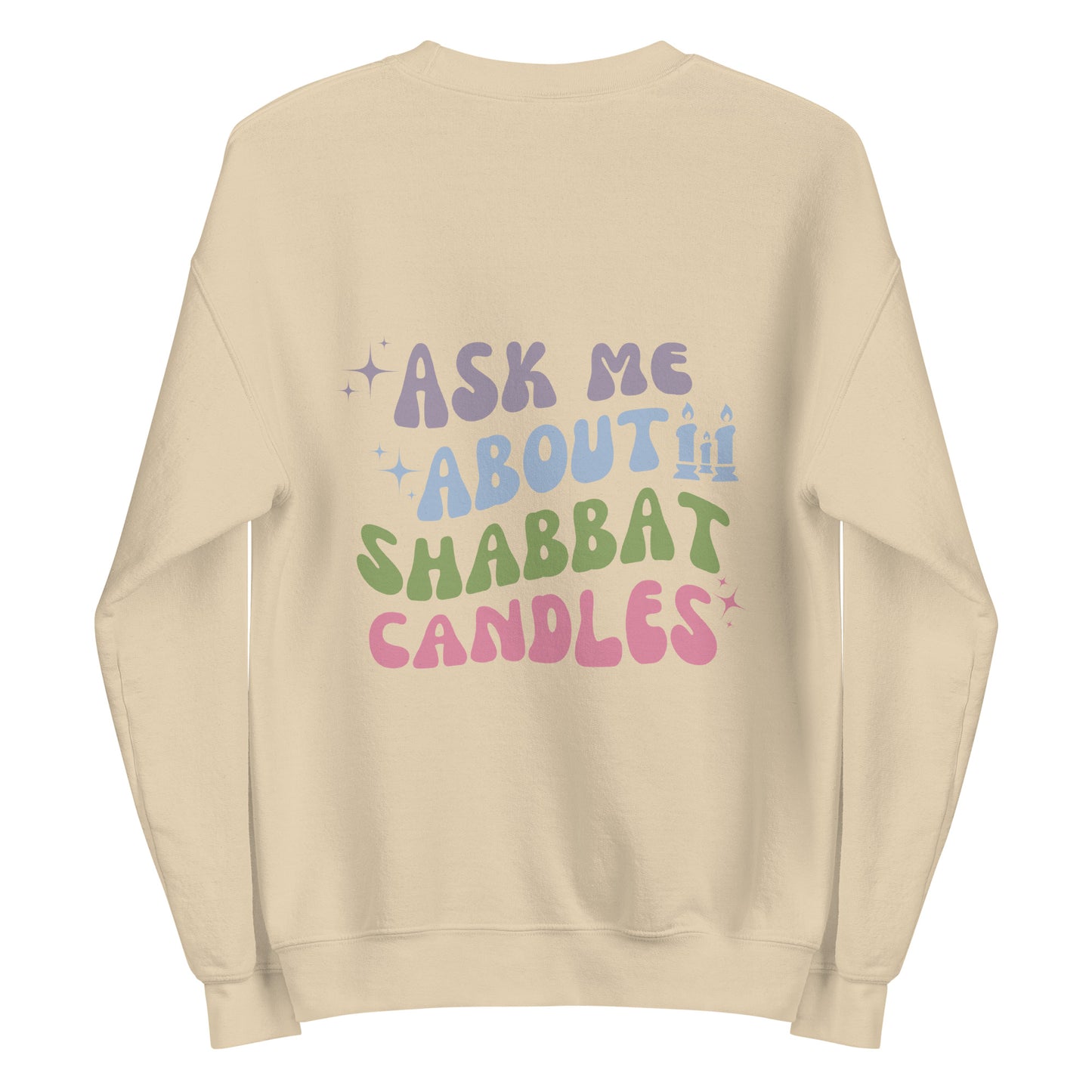 Ask Me About Shabbat Candles Sweatshirt