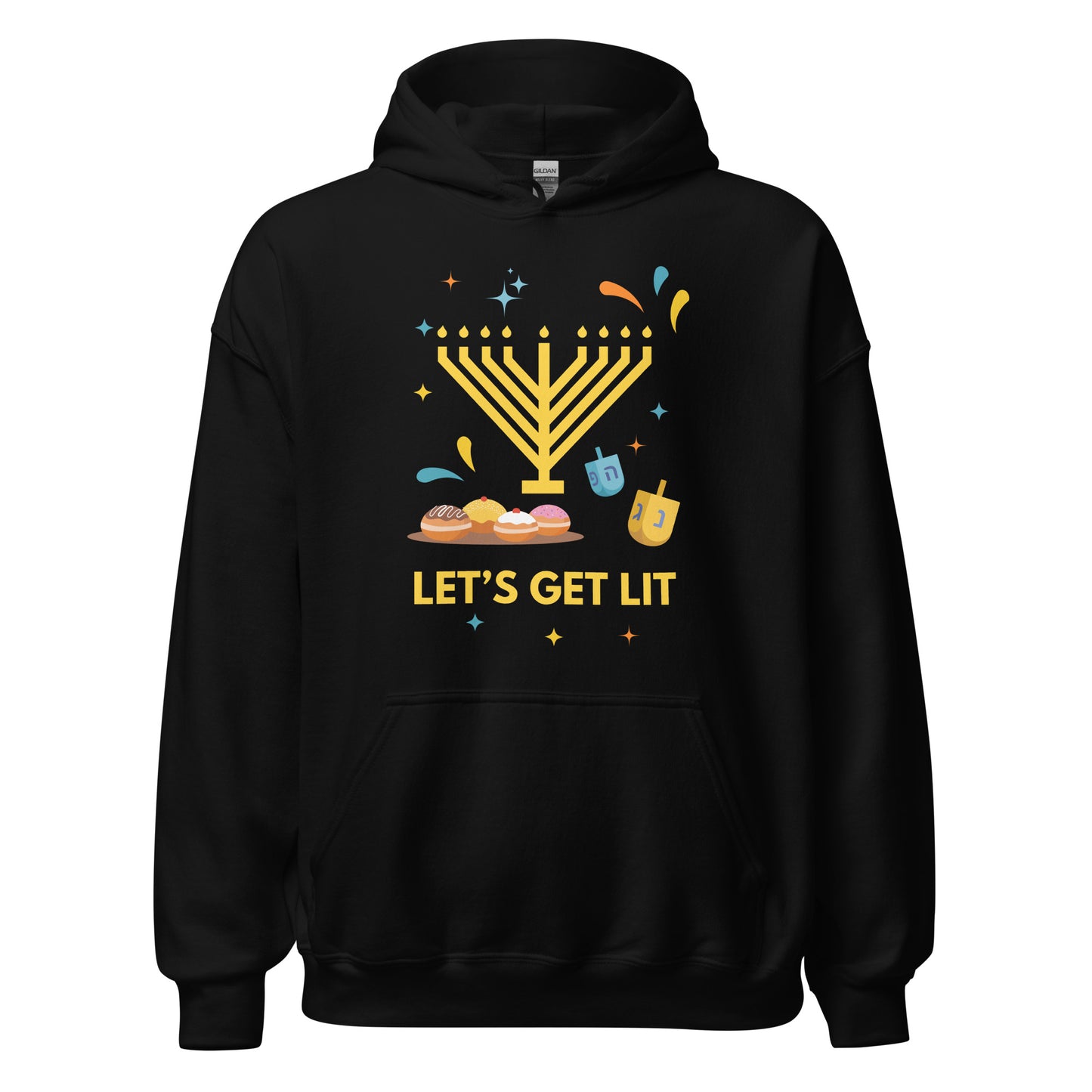 Let's Get Lit Chanukah Hoodie