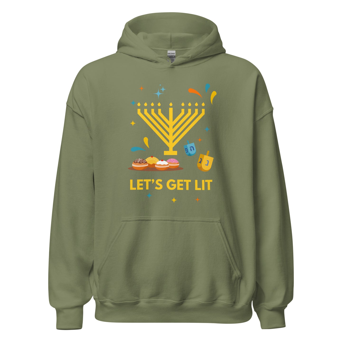 Let's Get Lit Chanukah Hoodie