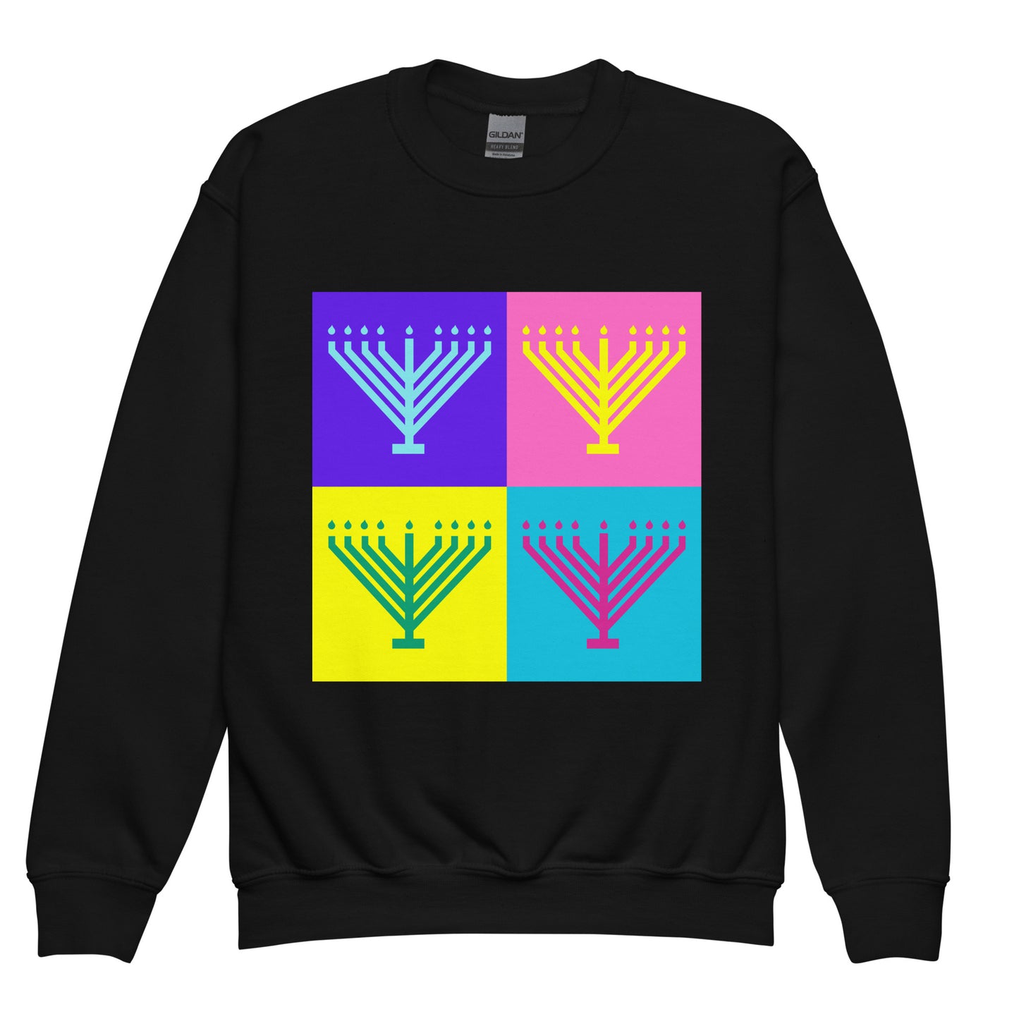 Youth Pop Art Menorah Sweatshirt