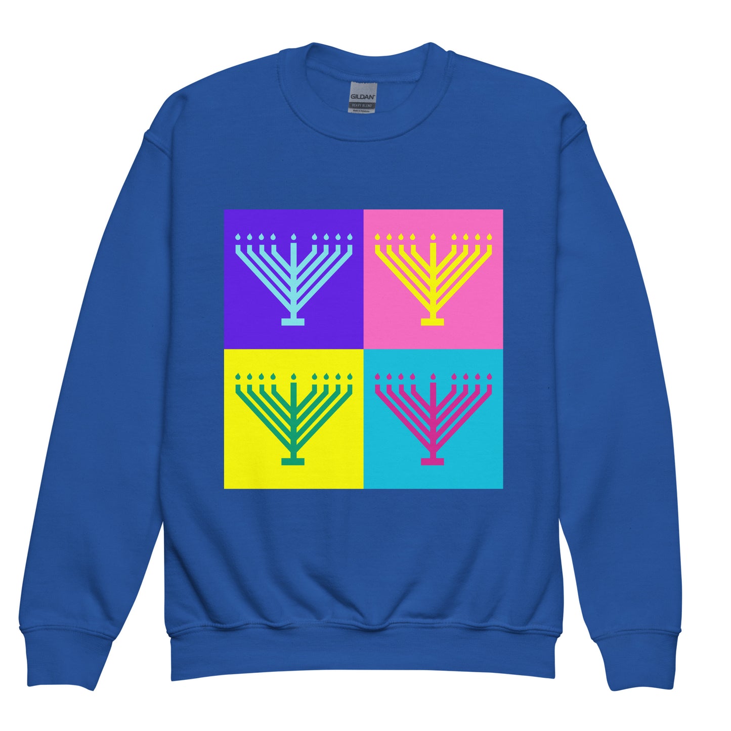 Youth Pop Art Menorah Sweatshirt